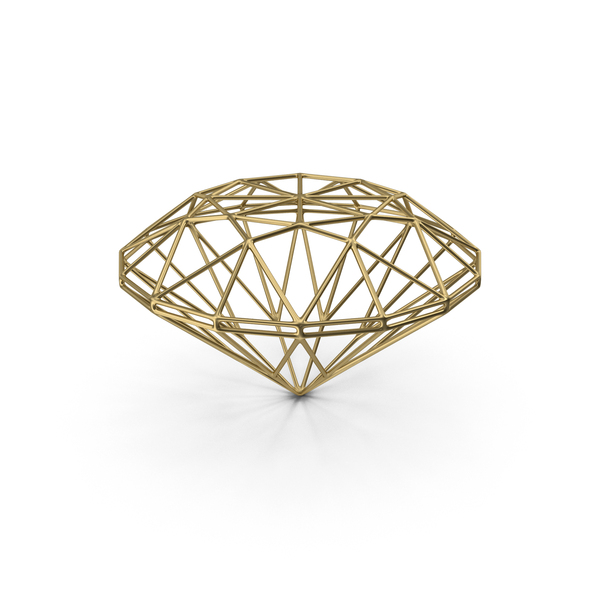 Gold Diamond Cage PNG & PSD Images