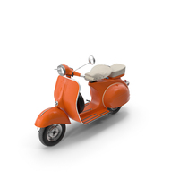Vintage Scooter Orange PNG & PSD Images