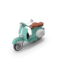 Vintage Vespa 125 Scooter Green PNG & PSD Images