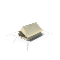 Vintage Sand Color Scout Tent Open PNG & PSD Images