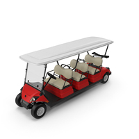 Yamaha Golf Electric Six Seat Car Red PNG & PSD Images