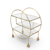 Luxe Round Bamboo Gold PNG & PSD Images