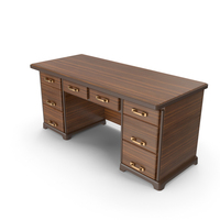 Retro Table With Drawers PNG & PSD Images