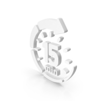 15 Minutes Refresh Time Icon White PNG & PSD Images