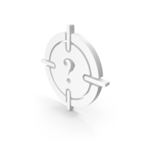 White Question Mark On Target Icon PNG & PSD Images