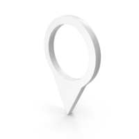 White GPS Location Icon PNG & PSD Images