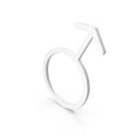 Male Gender Icon White PNG & PSD Images