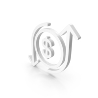 White Money Dollar Profit And Loss Icon PNG & PSD Images