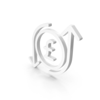 White Money Pound Sterling Profit And Loss Icon PNG & PSD Images
