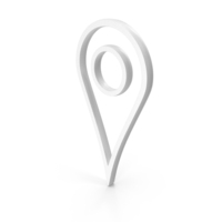 Out Line Gps Location Map Icon White PNG & PSD Images