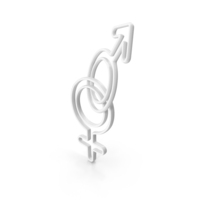 White Hetero Gender Outline Icon PNG & PSD Images