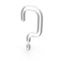 White Question Mark Outline Icon PNG & PSD Images