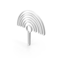White WiFi Signal Outline Icon PNG & PSD Images