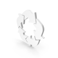 Reuse And Recycling Icon White PNG & PSD Images