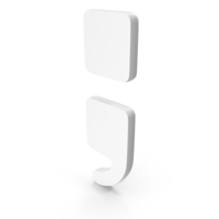 White Semicolon Icon PNG & PSD Images