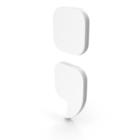 White Semicolon Icon PNG & PSD Images