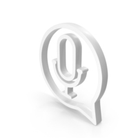White Audio Speech Bubble Icon PNG & PSD Images