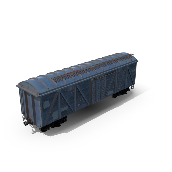 Cargo Wagon Blue PNG & PSD Images