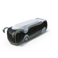 Futuristic Electric Bus Concept Green PNG & PSD Images