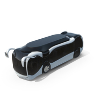 Futuristic Electric Bus Concept White PNG & PSD Images