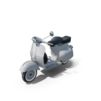 Vespa 125 Retro Scooter Grey PNG & PSD Images