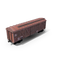 Worn Cargo Wagon Red PNG & PSD Images
