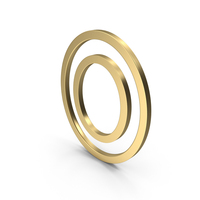 O Outline Gold PNG & PSD Images