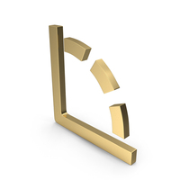 Angle 90 Degree Icon Gold PNG & PSD Images