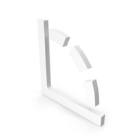 Angle 90 Degree Icon White PNG & PSD Images