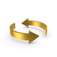 Gold Rotational Arrows PNG & PSD Images
