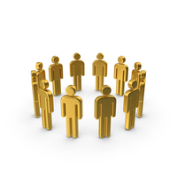 Group of People in Circle Gold PNG & PSD Images