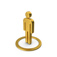 Gold Man in Circle Icon PNG & PSD Images