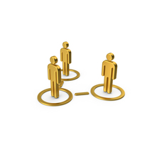 People Network Icon Gold PNG & PSD Images