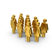 Gold Group Of Women Icon PNG & PSD Images