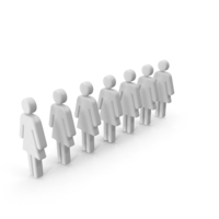 Line Women Queue PNG & PSD Images