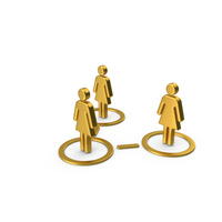 People Network Icon Gold PNG & PSD Images