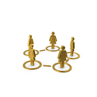 People Network Icon Gold PNG & PSD Images