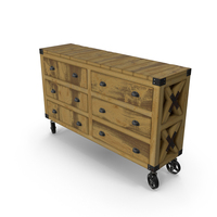 Manufacture Buffet-dresser on Wheels in the Industrial Style PNG & PSD Images