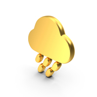 Gold Rainy Weather Symbol PNG & PSD Images