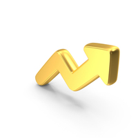 Growth Arrow Gold Symbol PNG & PSD Images