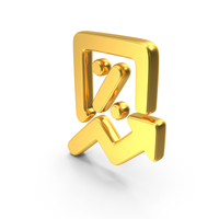 Percentage Increased Gold Symbol PNG & PSD Images