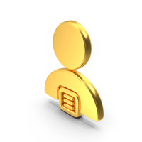 User Info Gold Symbol PNG & PSD Images