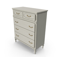 Vintage White Dresser PNG & PSD Images