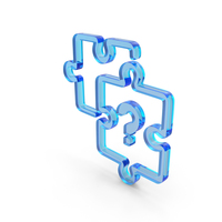 Glass Unsolved Puzzle With Question Mark Outline Icon PNG & PSD Images