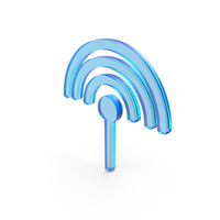 Glass WiFi Signal Outline Icon PNG & PSD Images