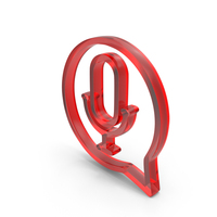 Glass Audio Speech Bubble Icon PNG & PSD Images