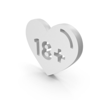 Heart 18 Plus Age Logo PNG & PSD Images