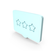 Chat Bubble With Three Stars Symbol PNG & PSD Images