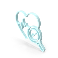 Heart Beat With Magnifier Check Accept Tick Symbol PNG & PSD Images
