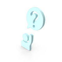 Rise Hand Help Question Mark User Icon Symbol PNG & PSD Images